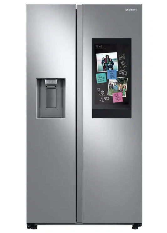 22 cu. ft. Samsung Counter Depth Side-by-Side Refrigerator with Touch Screen Family Hub™ in Stainless Steel