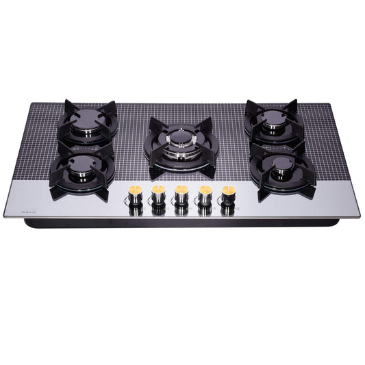 Hotfield® 30" Built-In Gas Cooktop Black Glass