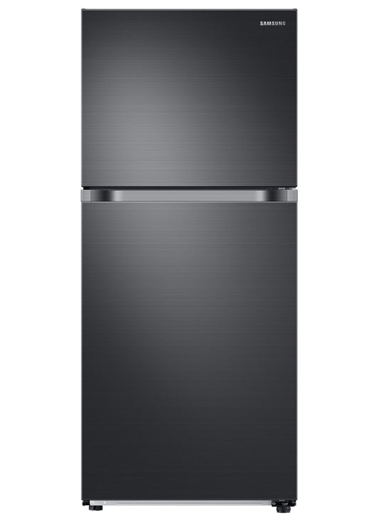 18 cu. ft. Samsung Top Freezer Refrigerator with FlexZone™ and Ice Maker in Black Stainless Steel