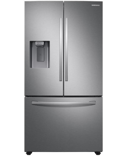 27 cu. ft. Samsung Large Capacity 3-Door French Door Refrigerator with External Water & Ice Dispenser in Stainless Steel