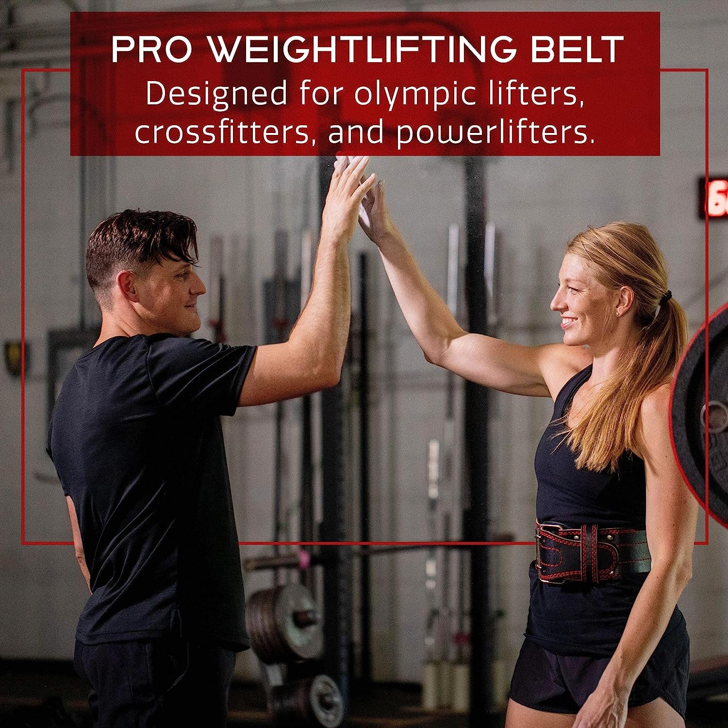 Fitness Weight Lifting Belt For Men & Women - Leather Gym Belts For  Weightlifting, Strength Training