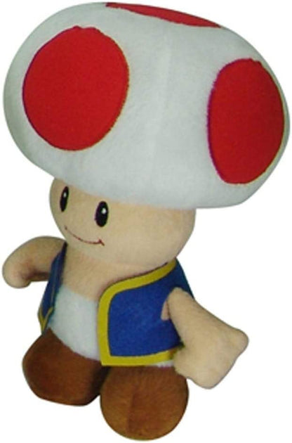 Little Buddy Super Mario All Star Collection 1417 Toad Stuffed Plush, Multicolored,7.5"