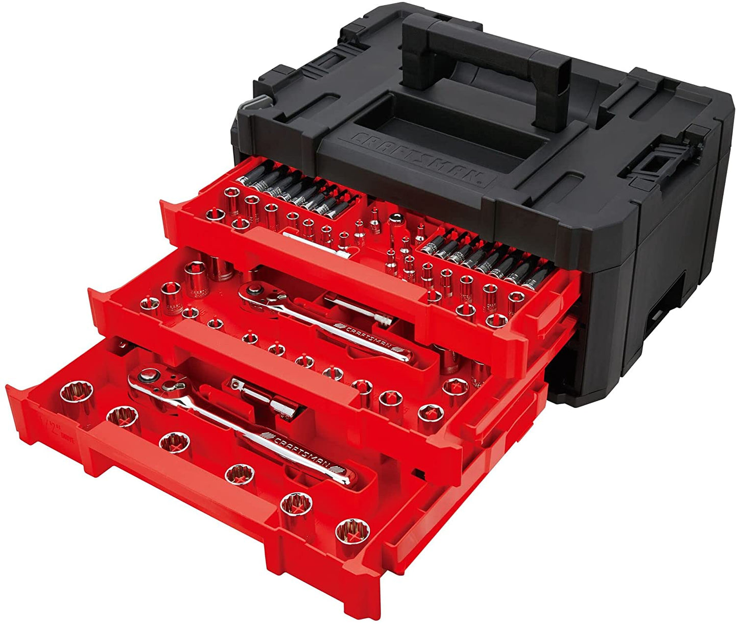 Mechanic Tool Set, 230 Piece with 3 Drawers, Sockets, Extension Bars, Wrenches, Hex Keys, and More (CMMT45305)