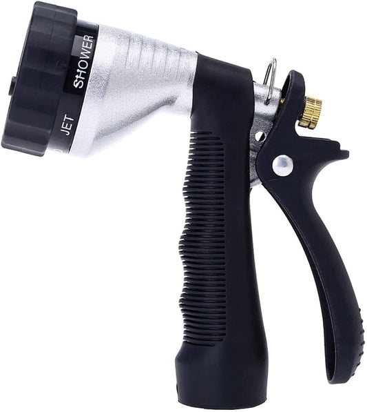 Water Hose Nozzle Spray Nozzle, Metal Garden Hose Nozzle with Adjustable Spray Patterns, Perfect for Watering Plants, Washing Cars and Showering Pets
