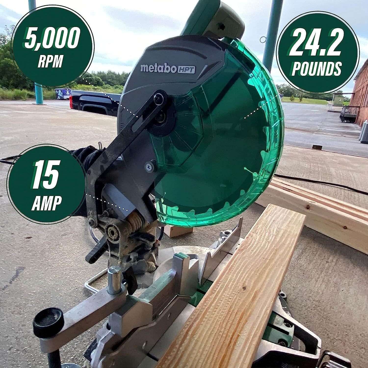 Metabo HPT 10-Inch Miter Saw Single Bevel Compound 15-Amp Motor –  Home Location
