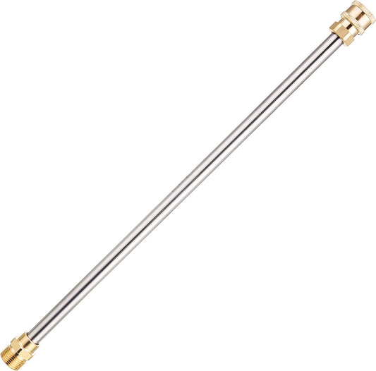 Pressure Washer Extension Wand, Universal Lance Extension for Power Washer, Stainless Steel Replacement of Pressure Washing Extended Rod, M22 to 1/4 Inch Quick Connector