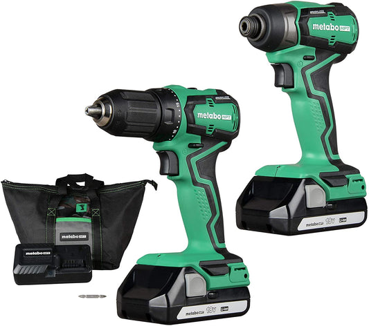 Metabo HPT Cordless 18V Drill and Impact Driver Combo Kit | Sub-Compact | Brushless Motor | Lithium-Ion Batteries | Lifetime Tool Warranty | KC18DDX